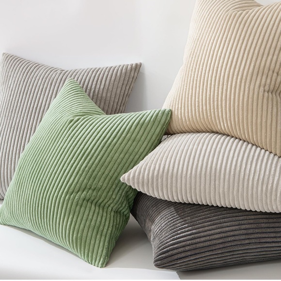 Pack of 2 Pillow Covers Soft Soild Decorative Square Throw Pillow Covers 16x16 - Picture 4 of 5